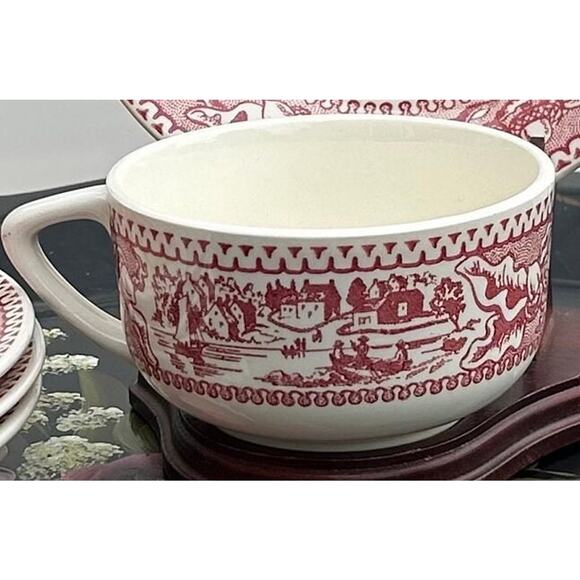 Cup and Saucer Set Memory Lane Pink/White Birthday Wedding Mom Gift Royal USA - Picture 9 of 9